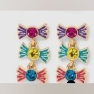 Colourful candy earrings in gold tone #kidcore #cute